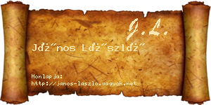 János László névjegykártya